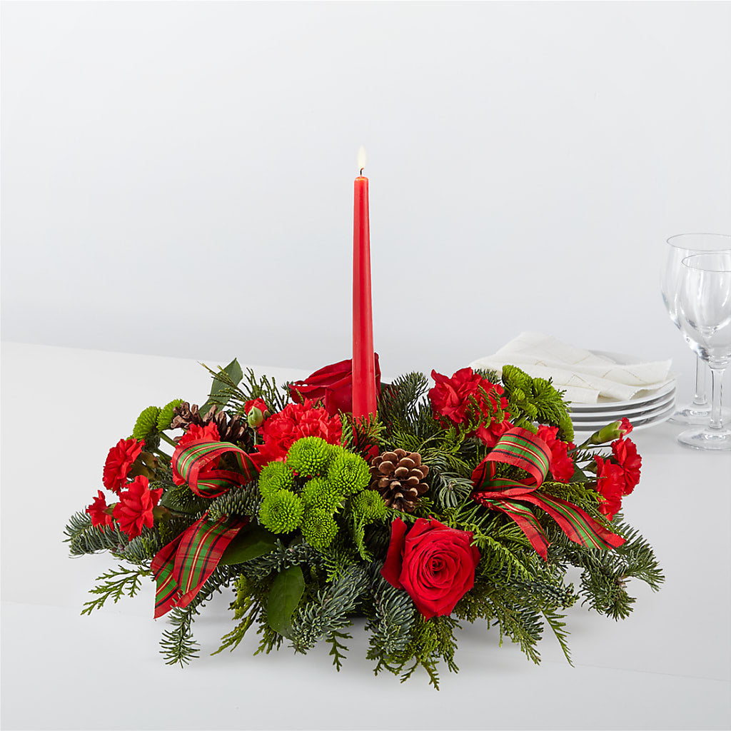 By the Candlelight Centerpiece – Vanessa Florist Corp, Brooklyn NY