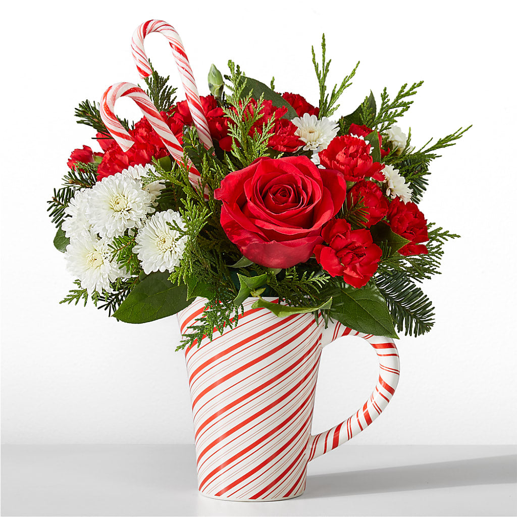 Peppermint Swirl Mug – Vanessa Florist Corp, Brooklyn NY