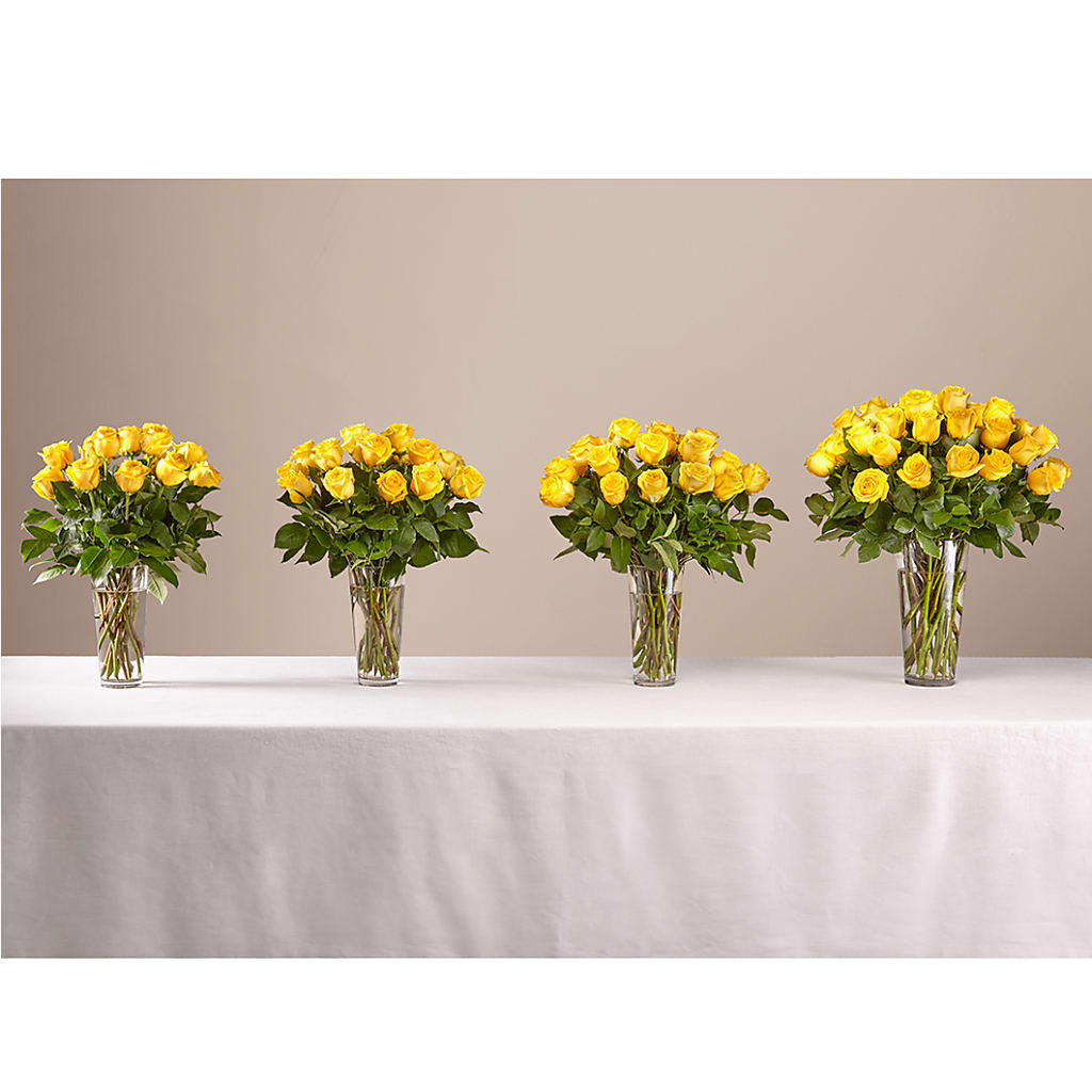 Long Stem Yellow Rose Bouquet – Vanessa Florist Corp, Brooklyn NY
