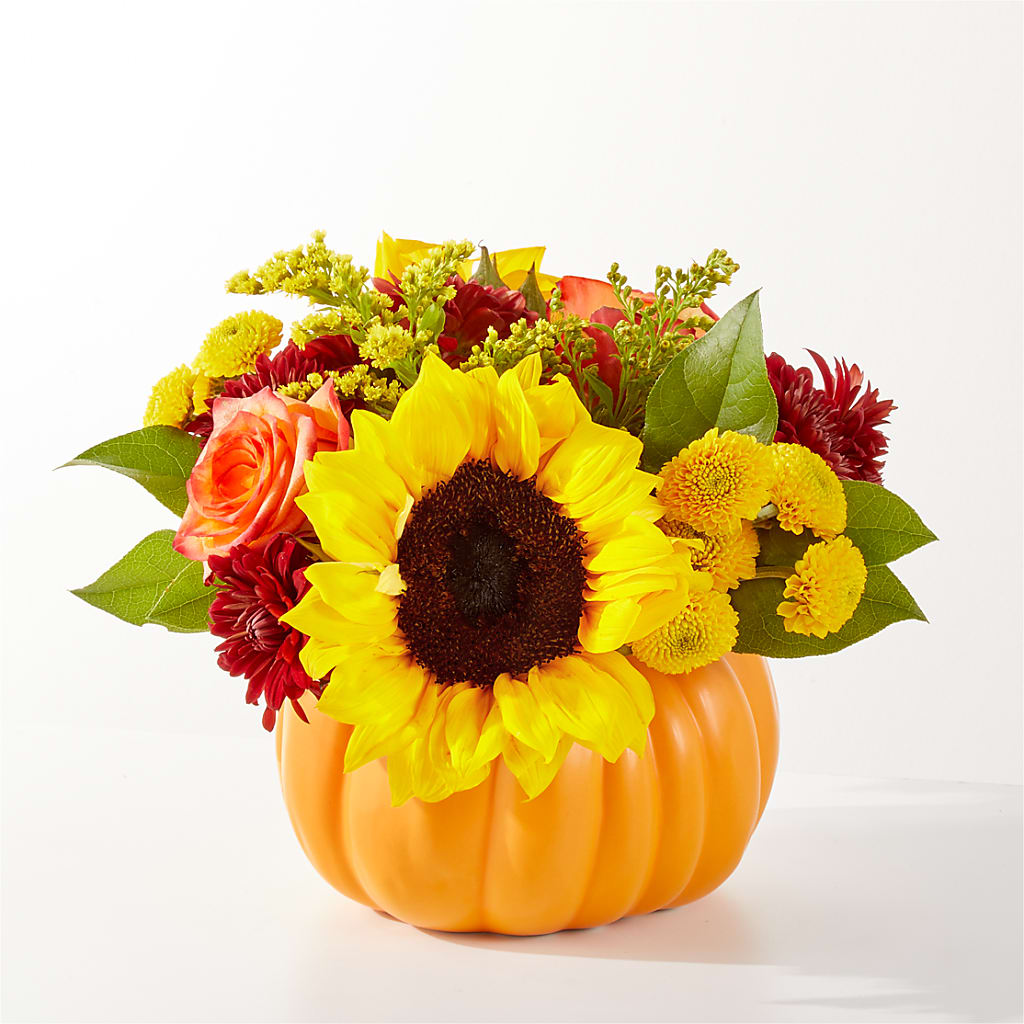 Golden Gourd Pumpkin Bouquet – Vanessa Florist Corp, Brooklyn NY