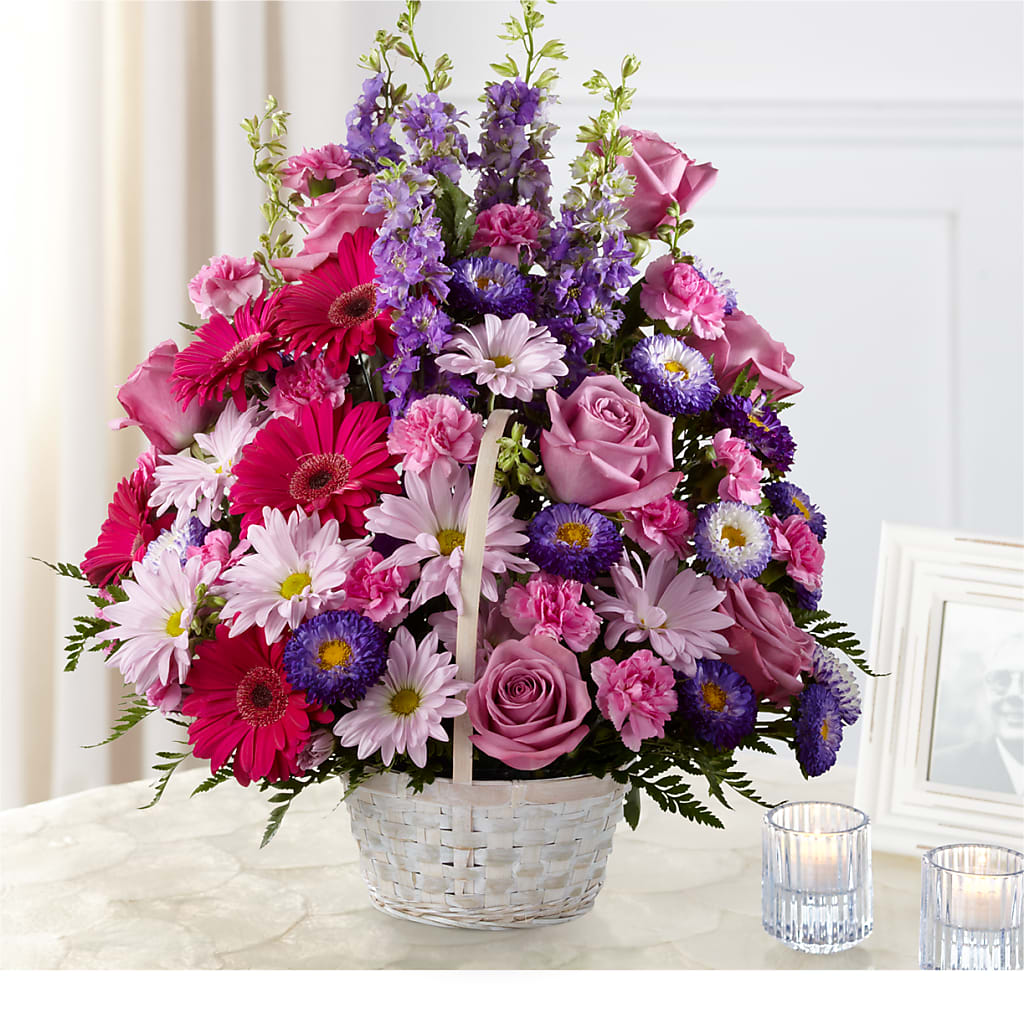 Pastel Peace Basket – Vanessa Florist Corp, Brooklyn NY