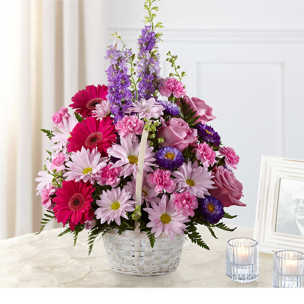 Pastel Peace Basket – Vanessa Florist Corp, Brooklyn NY
