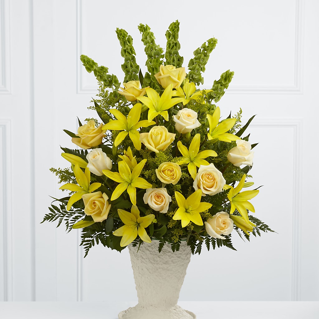 Golden Memories Arrangement – Vanessa Florist Corp, Brooklyn NY