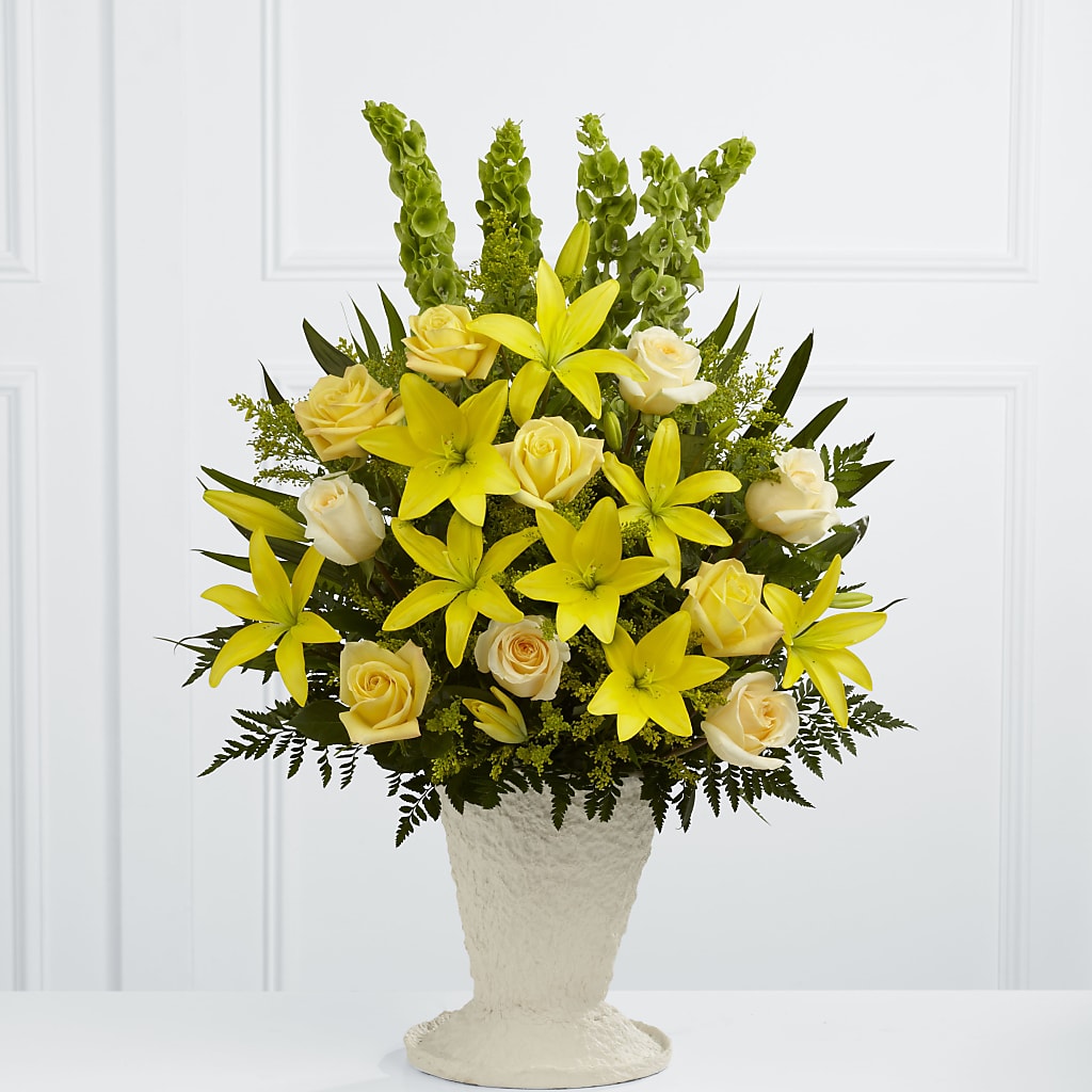 Golden Memories Arrangement – Vanessa Florist Corp, Brooklyn NY