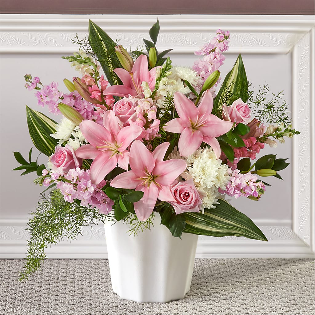 Simply Serene Floor Basket – Vanessa Florist Corp, Brooklyn NY