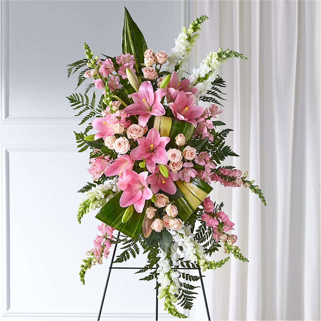 Elegant Embrace Standing Spray – Vanessa Florist Corp, Brooklyn NY