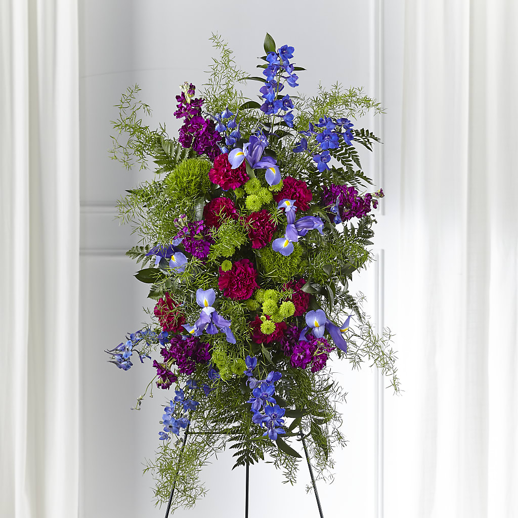 Heavenly Skies Standing Spray – Vanessa Florist Corp, Brooklyn NY
