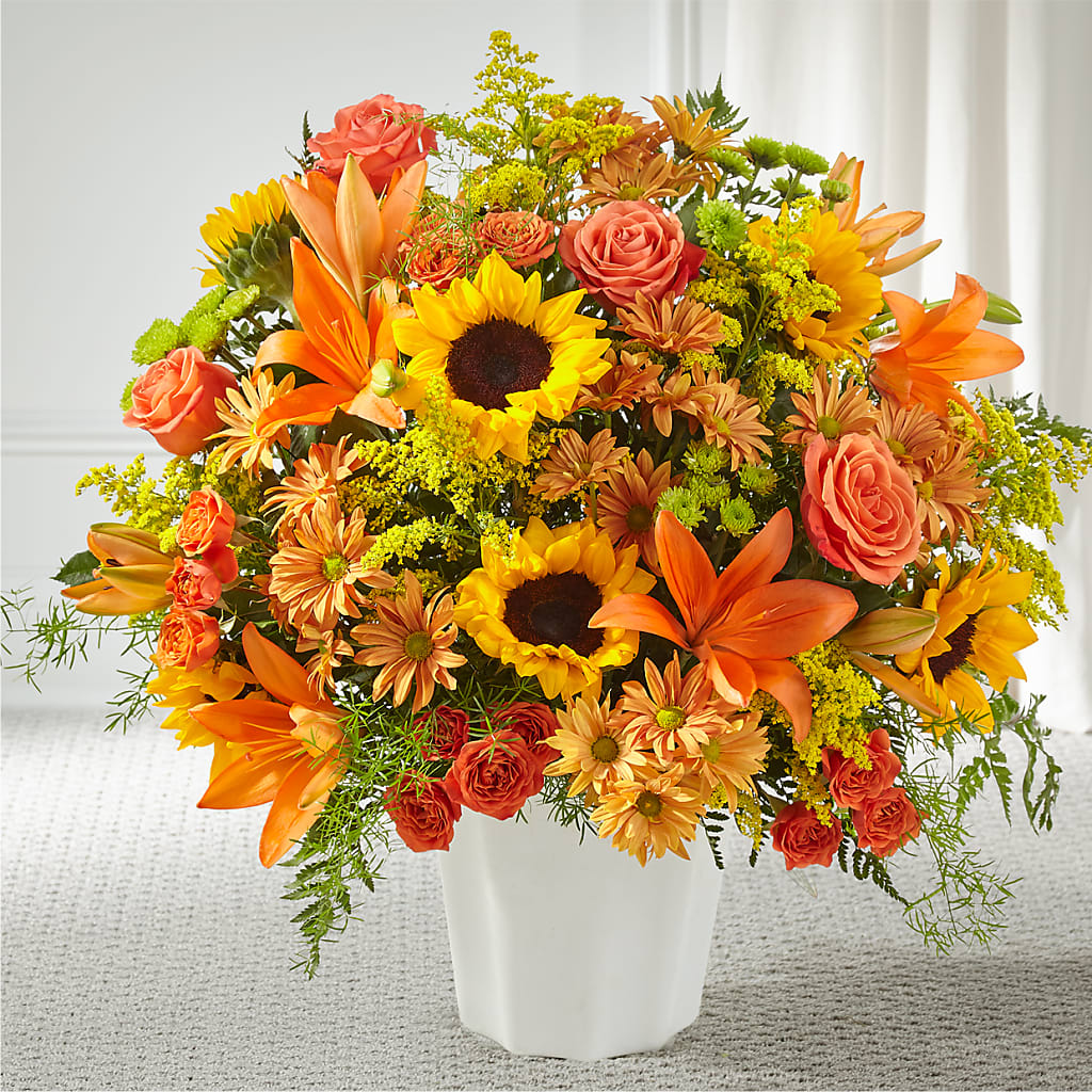 Harvest Thoughts Floor Basket – Vanessa Florist Corp, Brooklyn NY