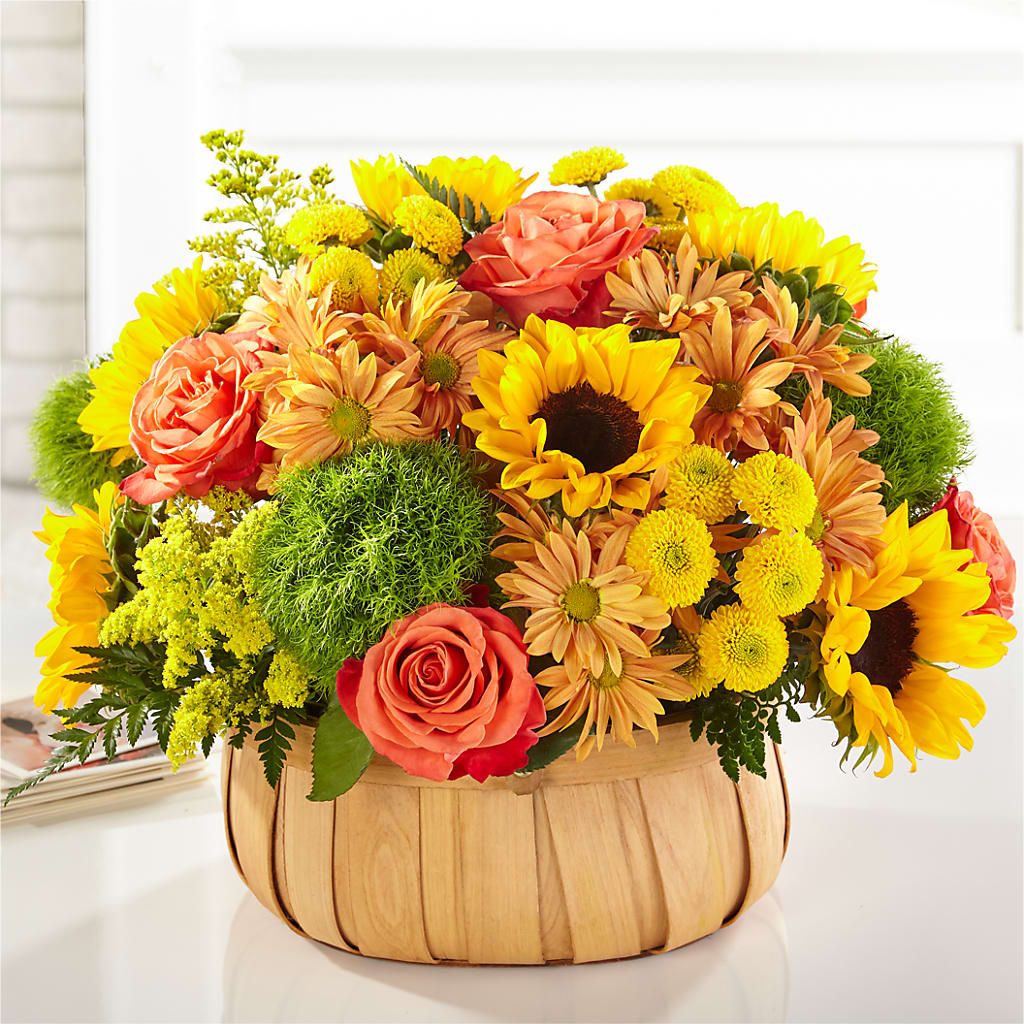 Harvest Sunflower Basket – Vanessa Florist Corp, Brooklyn NY