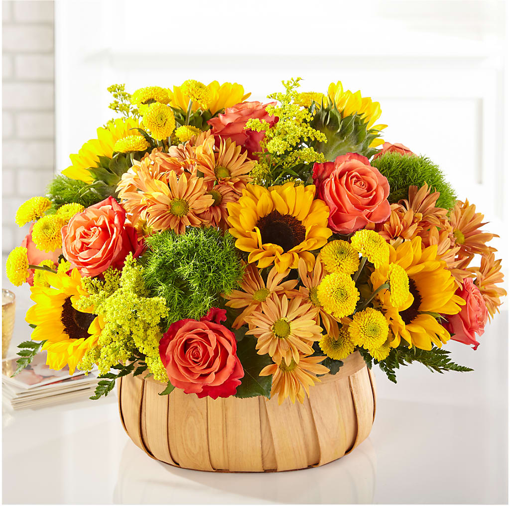 Harvest Sunflower Basket – Vanessa Florist Corp, Brooklyn NY