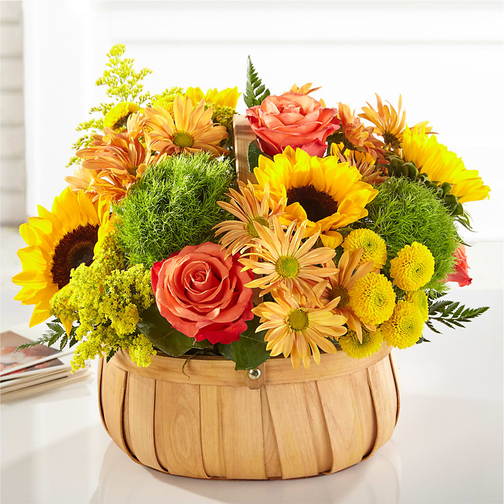 Harvest Sunflower Basket – Vanessa Florist Corp, Brooklyn NY