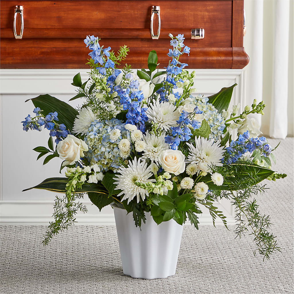 Everlasting Memories Floor Basket – Vanessa Florist Corp, Brooklyn NY
