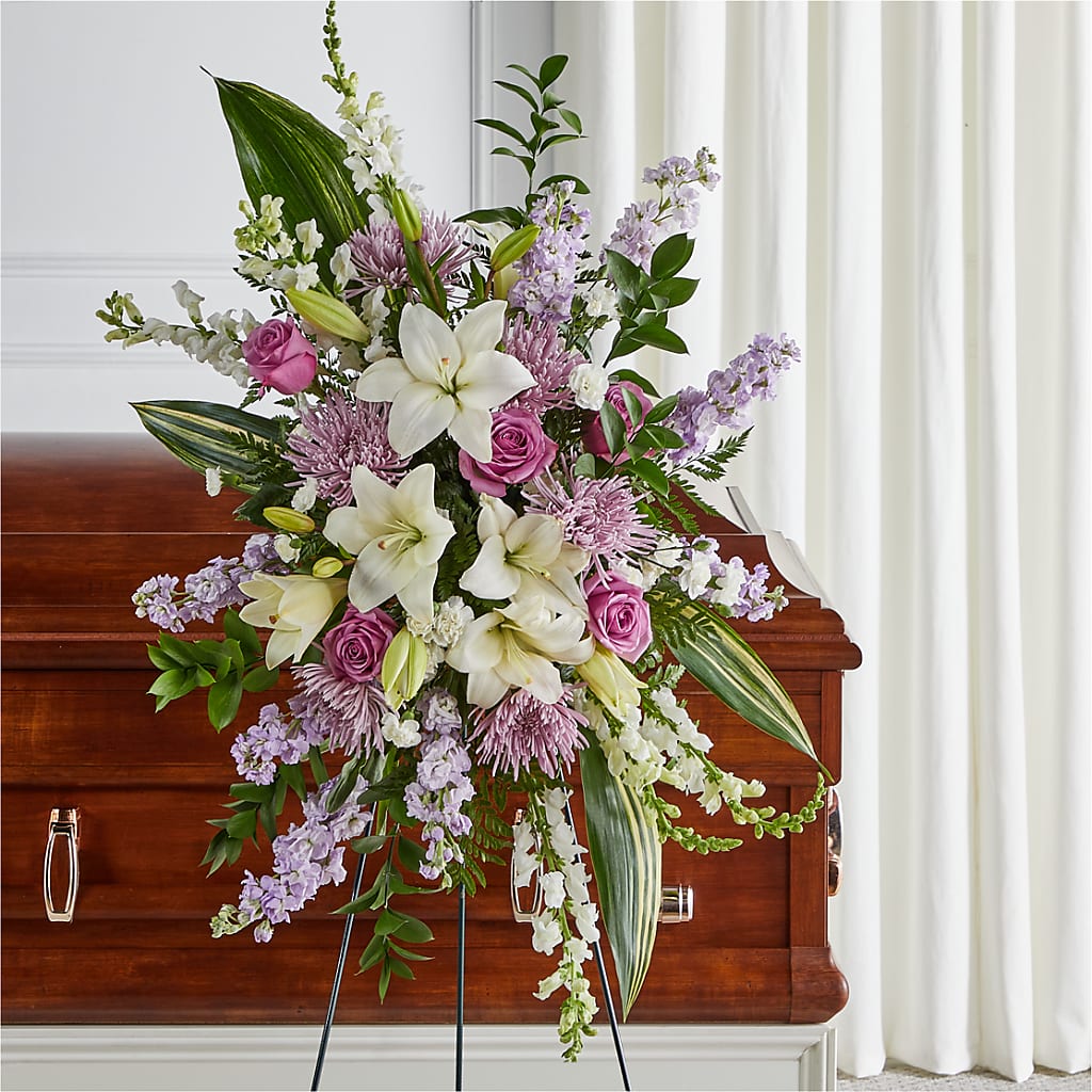 Grateful Hearts Standing Spray – Vanessa Florist Corp, Brooklyn NY