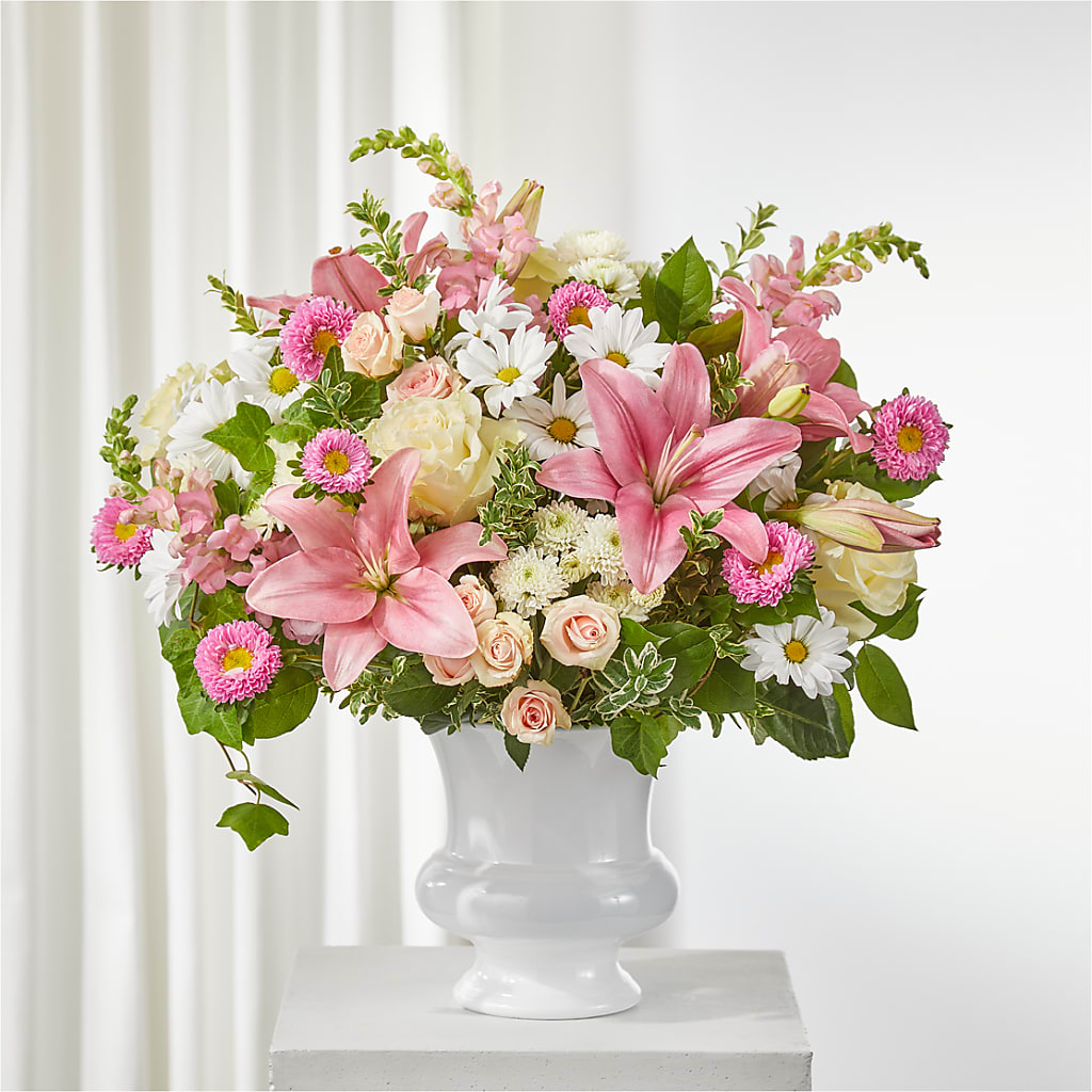 Empathetic Blooms Urn Arrangement – Vanessa Florist Corp, Brooklyn NY
