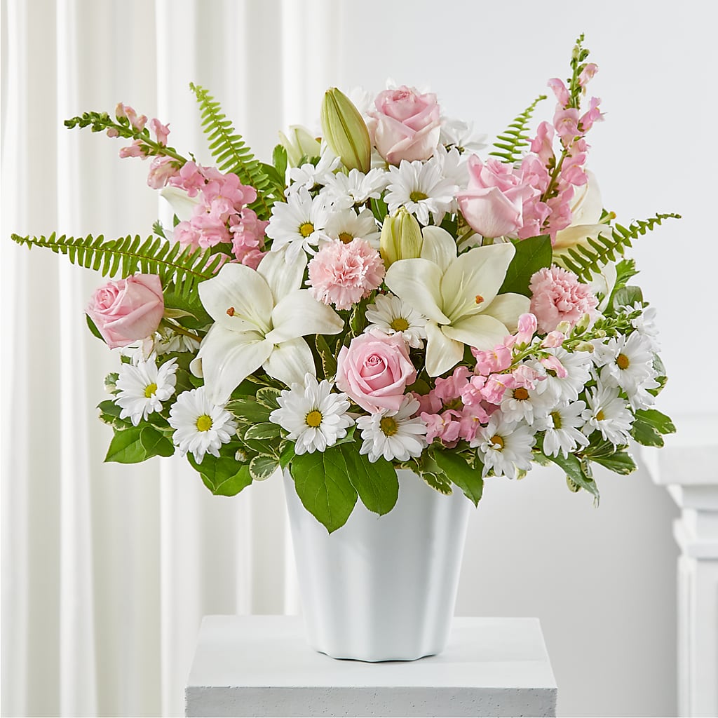 Soft Touch Tabletop Basket – Vanessa Florist Corp, Brooklyn NY