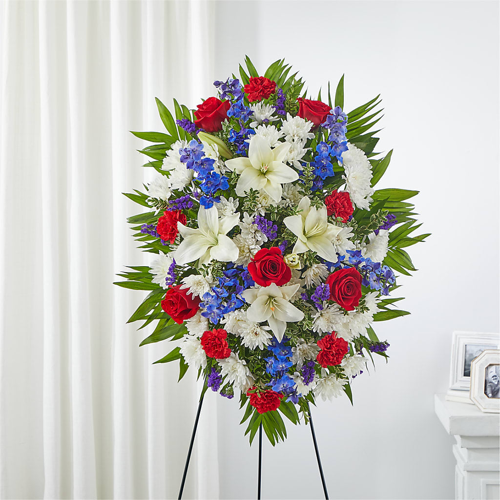 Cherished Service Standing Spray – Vanessa Florist Corp, Brooklyn NY