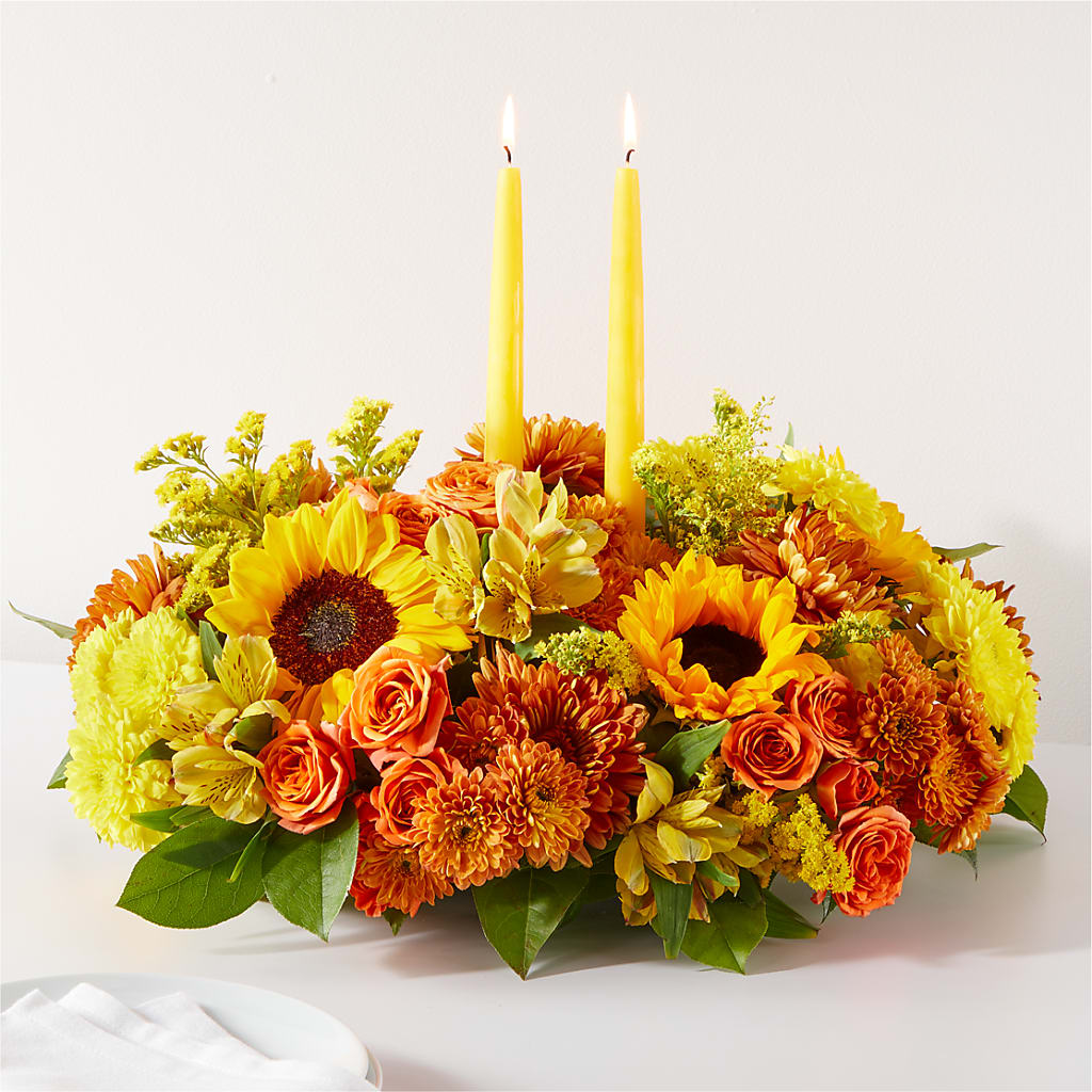 Autumn Harmony Centerpiece – Vanessa Florist Corp, Brooklyn NY