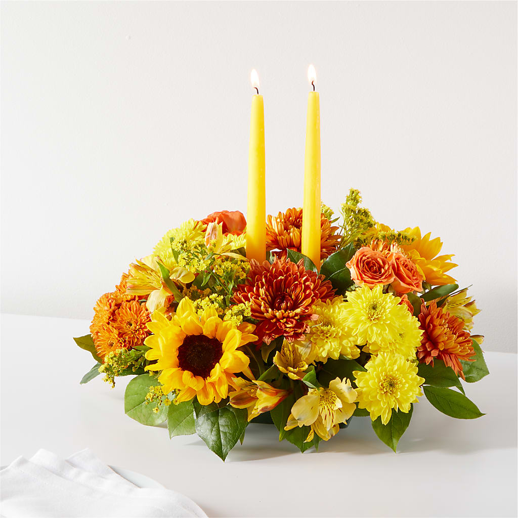 Autumn Harmony Centerpiece – Vanessa Florist Corp, Brooklyn NY