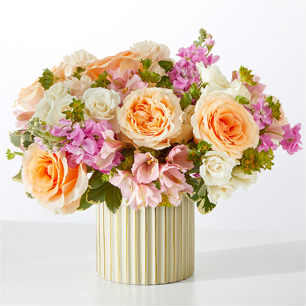 Paradise Bouquet with Ivory Vase – Vanessa Florist Corp, Brooklyn NY