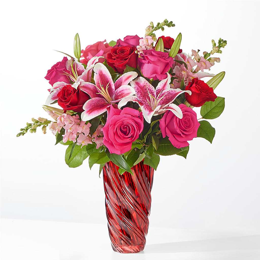 Always You Bouquet with Luxe Swirl Vase – Vanessa Florist Corp, Brooklyn NY