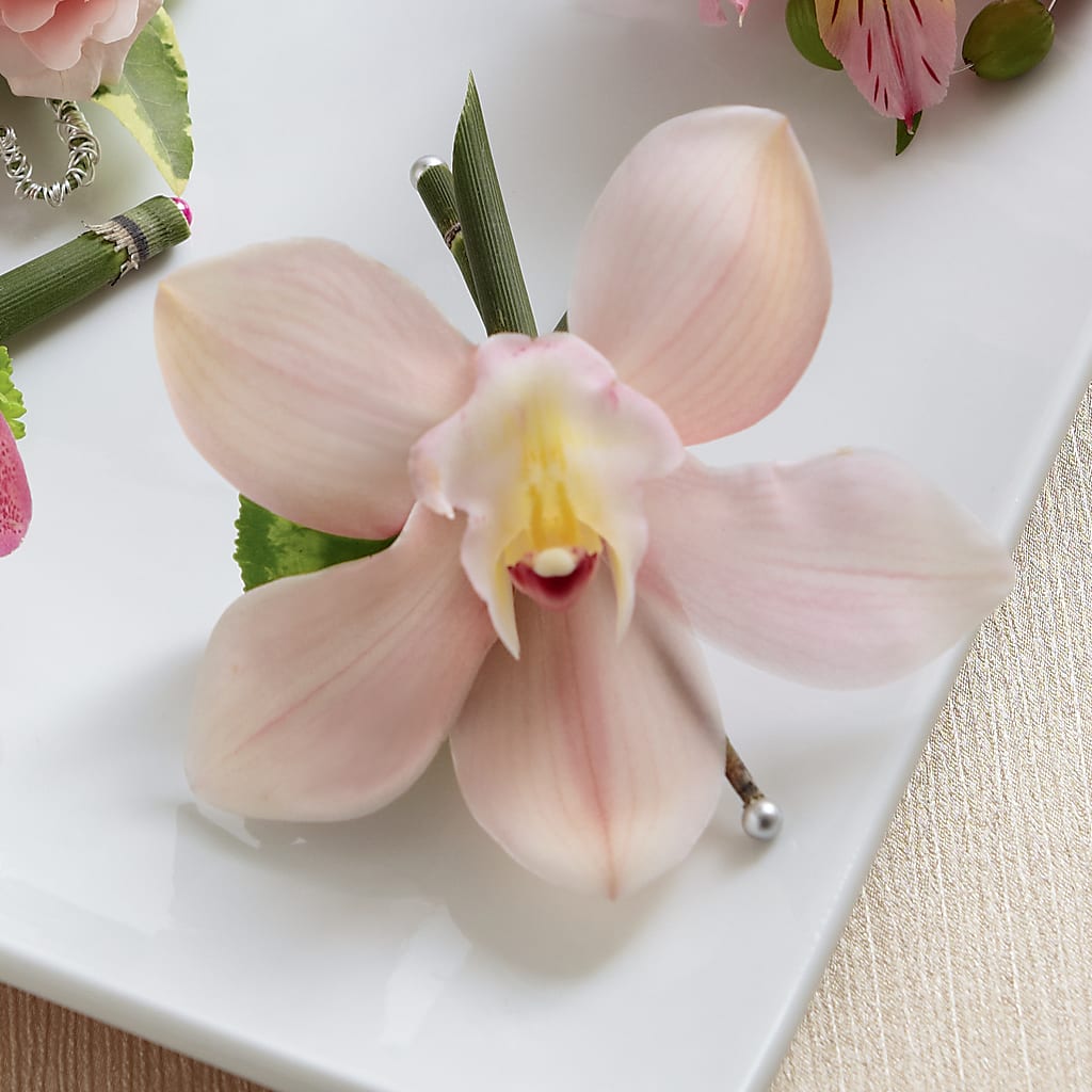 Pink Cymbidium Boutonniere – Vanessa Florist Corp, Brooklyn NY