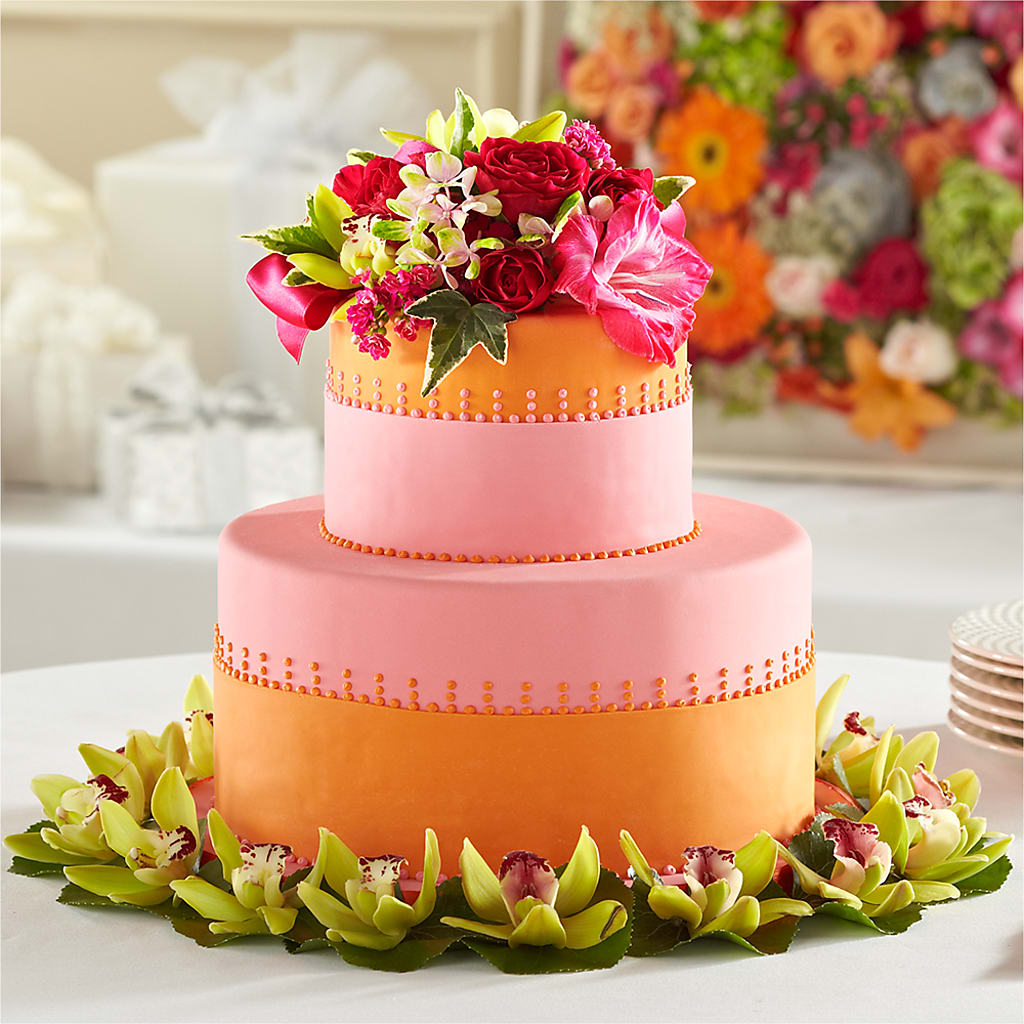 Sweet Citrus Cake Decor – Vanessa Florist Corp, Brooklyn NY