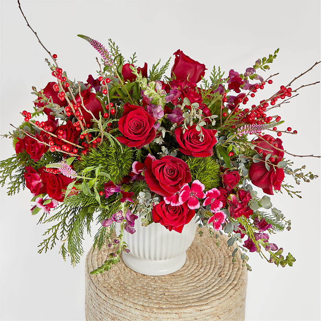 Big Red Bow Bouquet –  Vanessa Florist Corp, Brooklyn NY