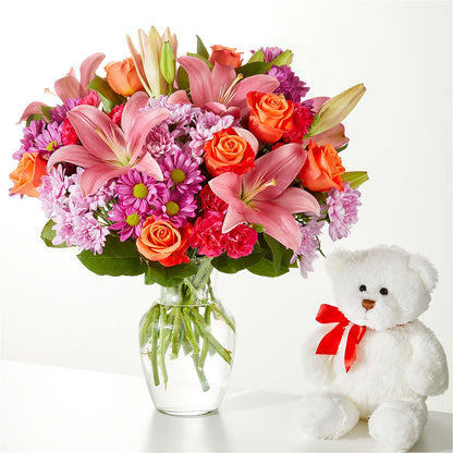 One and Only Bouquet and Bear Bundle –  Vanessa Florist Corp, Brooklyn NY