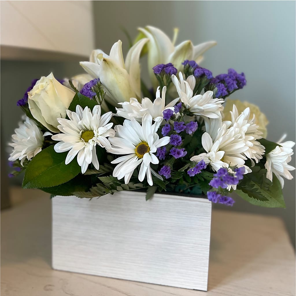 Beyond Blue Box Bouquet –  Vanessa Florist Corp, Brooklyn NY