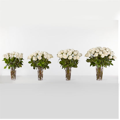 Long Stem White Rose Bouquet –  Vanessa Florist Corp, Brooklyn NY