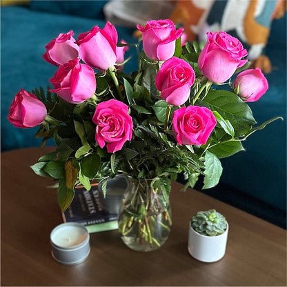 Long Stem Pink Rose Bouquet –  Vanessa Florist Corp, Brooklyn NY