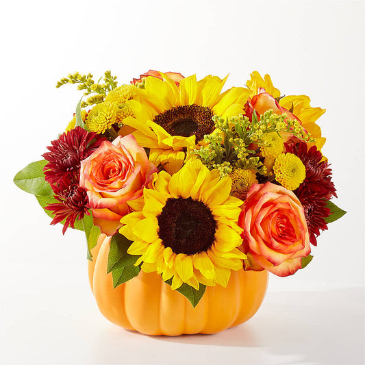 Golden Gourd Pumpkin Bouquet –  Vanessa Florist Corp, Brooklyn NY