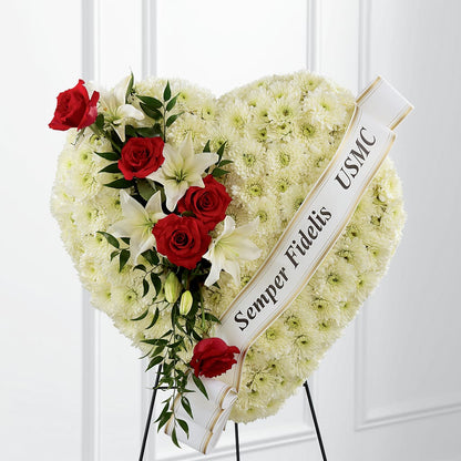 Heartfelt Hero Standing Heart –  Vanessa Florist Corp, Brooklyn NY