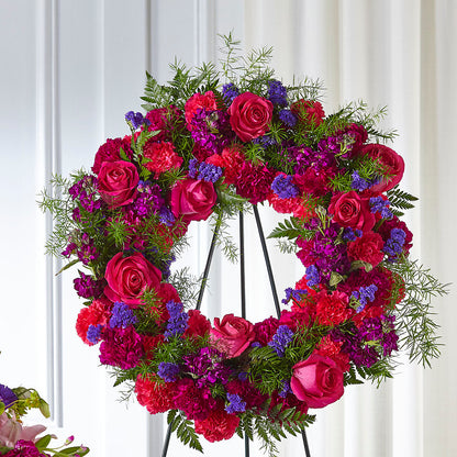 Calming Colors Wreath –  Vanessa Florist Corp, Brooklyn NY