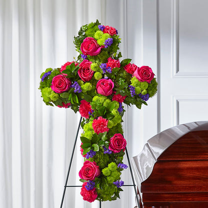 Tribute Rose Floral Cross –  Vanessa Florist Corp, Brooklyn NY