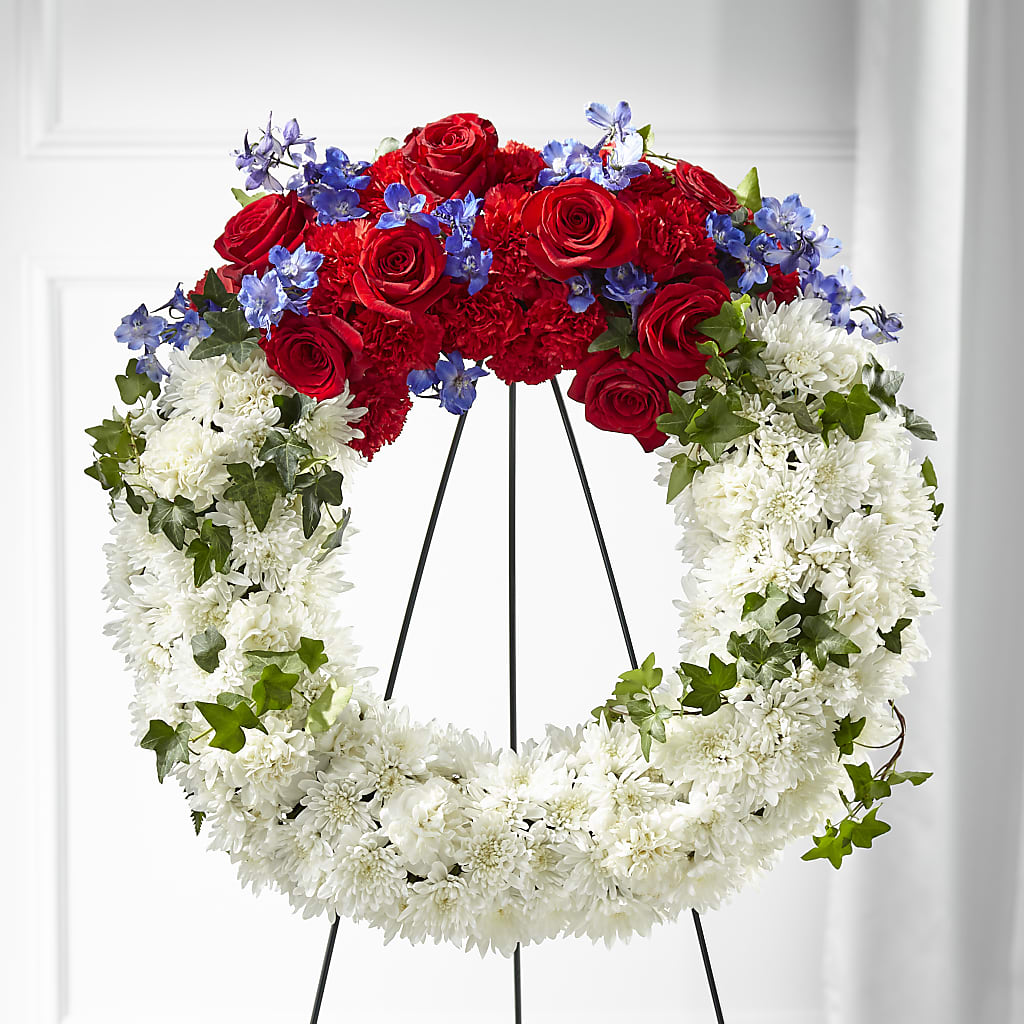 Patriotic Passion Wreath –  Vanessa Florist Corp, Brooklyn NY