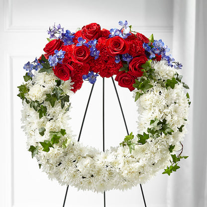 Patriotic Passion Wreath –  Vanessa Florist Corp, Brooklyn NY
