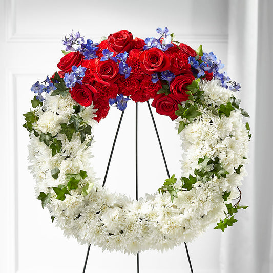 Patriotic Passion Wreath –  Vanessa Florist Corp, Brooklyn NY
