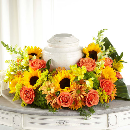 Faithful Sunflower Cremation Adornment –  Vanessa Florist Corp, Brooklyn NY