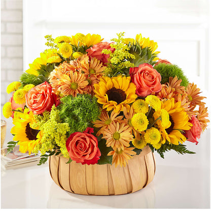 Harvest Sunflower Basket –  Vanessa Florist Corp, Brooklyn NY