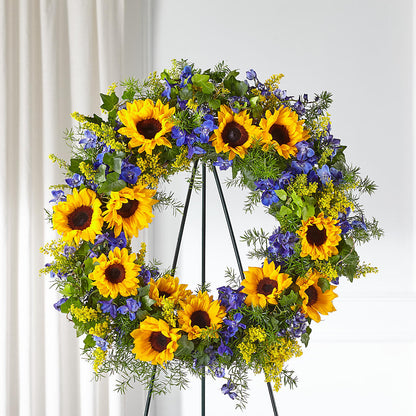 Bright Rays Wreath –  Vanessa Florist Corp, Brooklyn NY