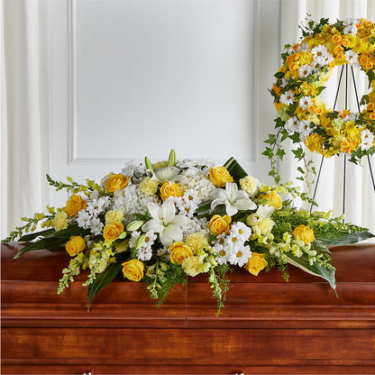 Golden Harmony Casket Spray –  Vanessa Florist Corp, Brooklyn NY