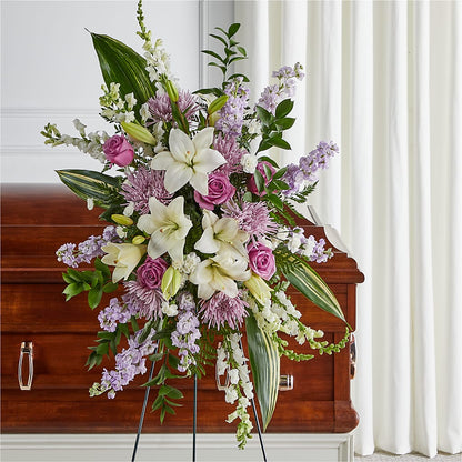 Grateful Hearts Standing Spray –  Vanessa Florist Corp, Brooklyn NY