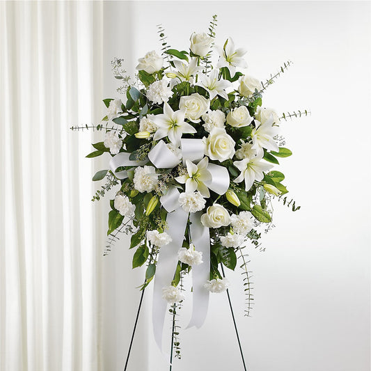 With Care Standing Spray –  Vanessa Florist Corp, Brooklyn NY