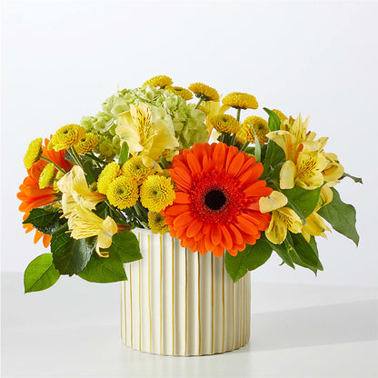 Autumn Sunshine Bouquet with Ivory Vase –  Vanessa Florist Corp, Brooklyn NY