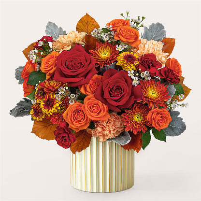 Merlot Bouquet with Ivory Vase –  Vanessa Florist Corp, Brooklyn NY