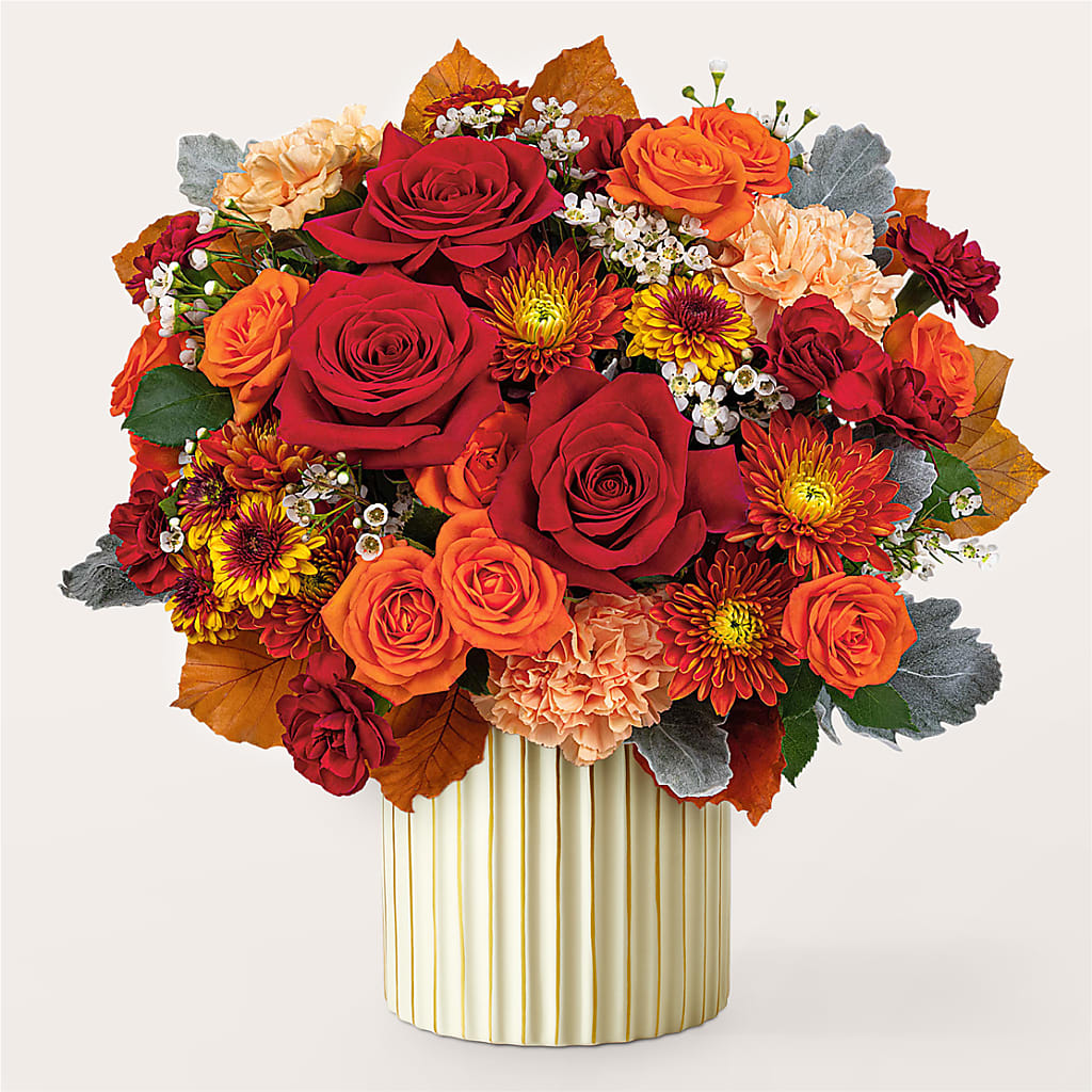Merlot Bouquet with Ivory Vase –  Vanessa Florist Corp, Brooklyn NY
