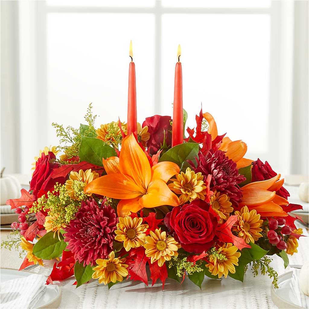 Autumn's Embrace Centerpiece –  Vanessa Florist Corp, Brooklyn NY