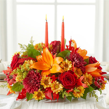 Autumn's Embrace Centerpiece –  Vanessa Florist Corp, Brooklyn NY