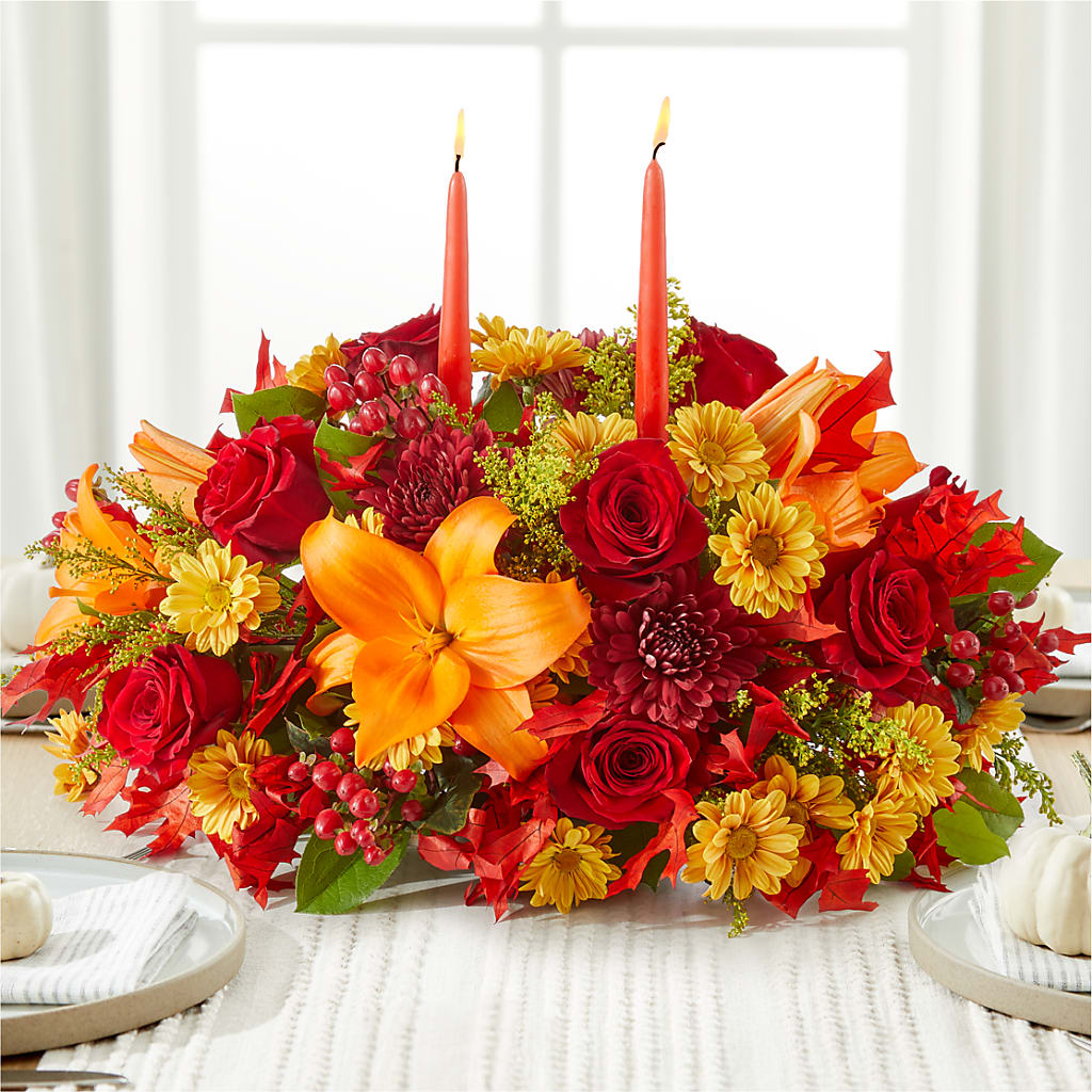 Autumn's Embrace Centerpiece –  Vanessa Florist Corp, Brooklyn NY